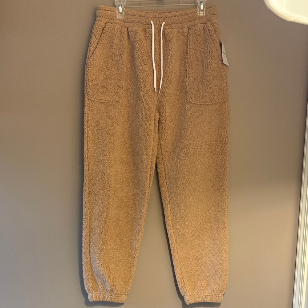 Forever 21 Tan Fuzzy Sweatpants